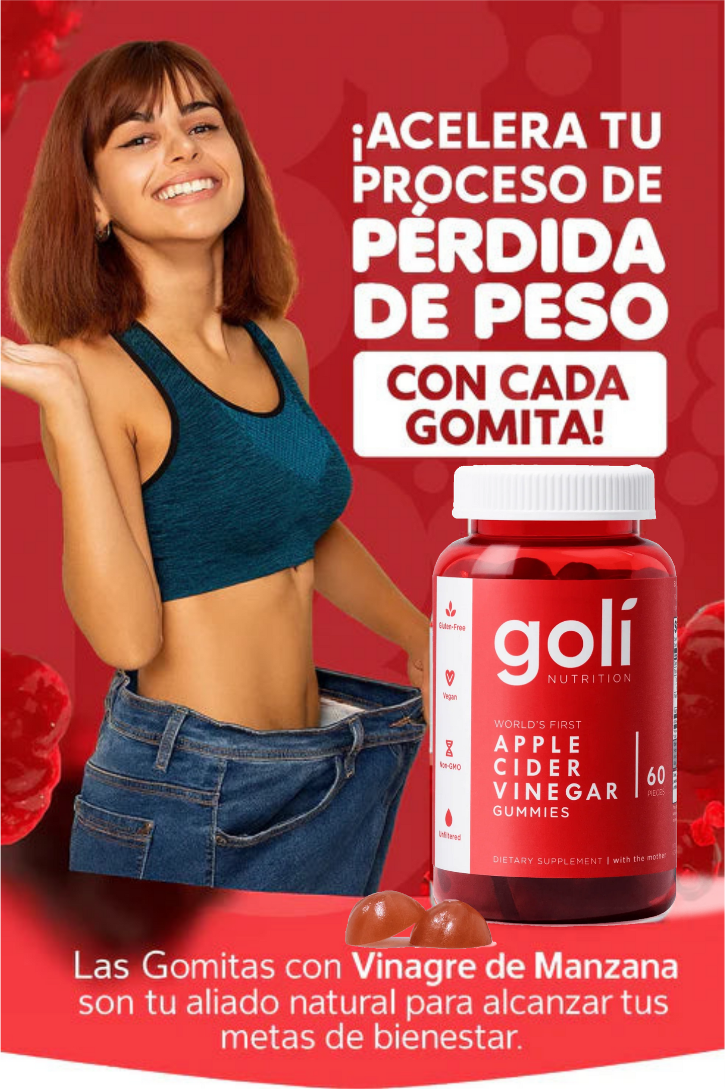 GOMITAS GOLI VINAGRE DE MANZANA OFERTA 2X1