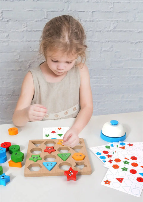 😍 ¡Novedoso juego de figuras geométricas, Favorito para niños y grupos sociales!